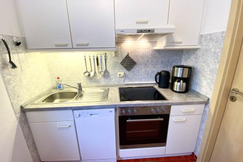 Borkum Ferienwohnung Meerblick Appartement "Schöne Aussichten" - Voll ausgestattete Küche