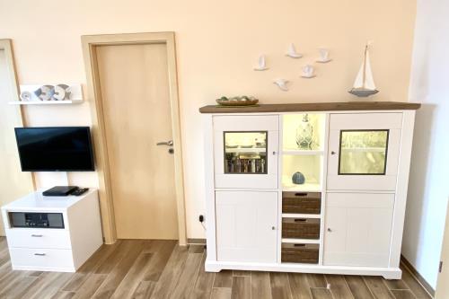 Borkum Ferienwohnung Meerblick Appartement "Schöne Aussichten" - Wohnzimmer