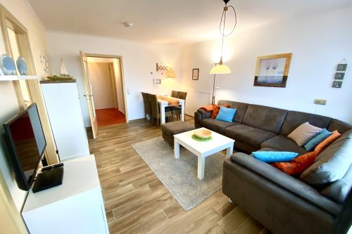 Borkum Ferienwohnung Meerblick Appartement "Schöne Aussichten" - Wohnzimmer