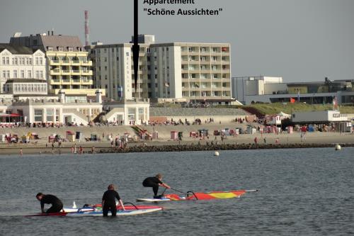 Borkum Ferienwohnung Meerblick Appartement "Schöne Aussichten" - Lage direkt am Hauptstrand