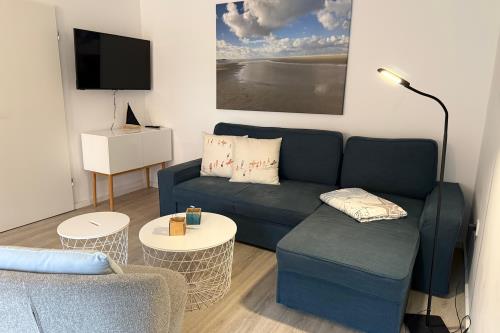 Borkum Bungalow Ferienhaus Seefalke - Wohnzimmer