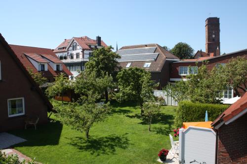 Borkum Ferienhaus Dat Rosenhuus - Blick aus dem Schlafzimmer 1. OG
