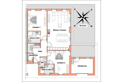 Borkum Ferienhaus Borkumland - Grundriss