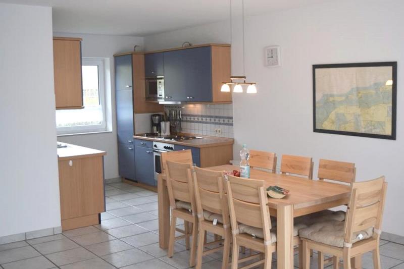 Borkum Ferienhaus Dwarslooper A - Essbereich