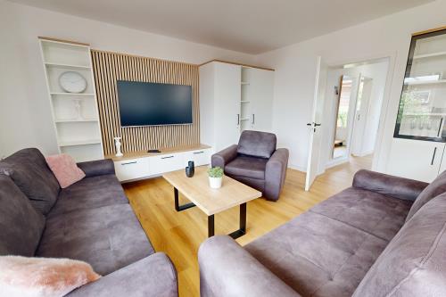 Borkum Ferienhaus Farah - 01 Wohnzimmer