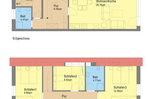 Borkum Ferienhaus Gisela - Grundriss