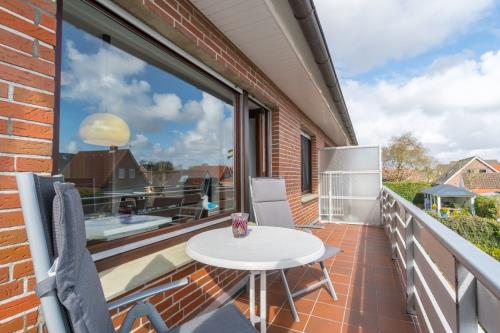 Borkum Ferienwohnung Ferienhaus Kiebitzdelle - 2 - Balkon - Ausstattung 10