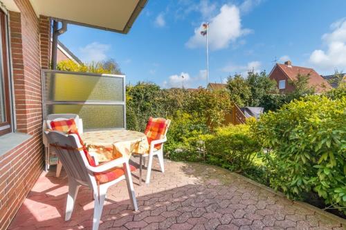 Borkum Ferienwohnung Ferienhaus Kiebitzdelle - 2 - Balkon - Ausstattung 8