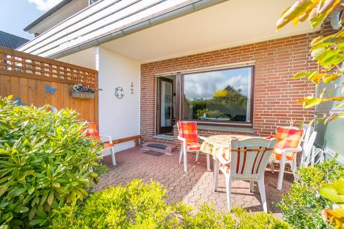 Borkum Ferienwohnung Ferienhaus Kiebitzdelle - 3 - Terrasse - Ausstattung 5