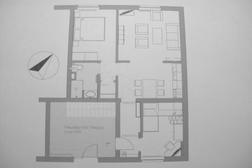 Borkum Ferienwohnung 3 im Nordseehus - Grundriss