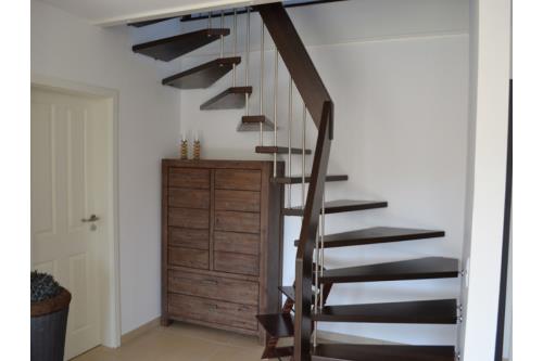 Borkum Ferienwohnung Borkum Lounge - Treppenaufgang zum OG