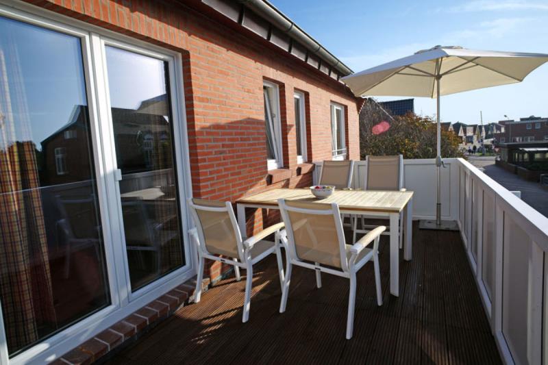 Borkum Ferienwohnung Haus Leuchtfeuer - Sonnenterrasse