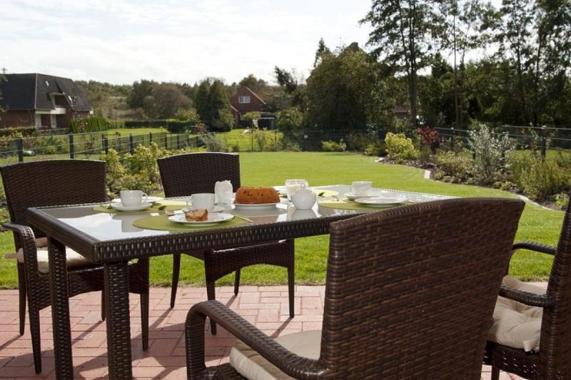 Borkum Ferienwohnung Kleine Brise - Terrasse