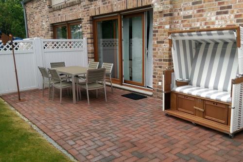 Borkum Ferienwohnung Kleine Möwe - Terrasse-Garten
