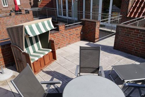 Borkum Ferienwohnung Kleiner Heuler - Balkon