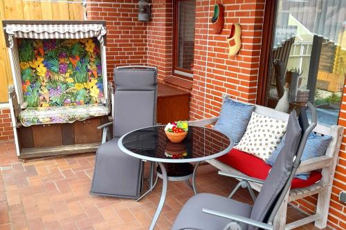 Borkum Ferienwohnung Haus Ostermann - Terrasse