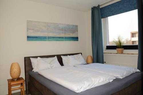 Borkum Ferienwohnung Sanddorn-Koje Nord - Boxspringbett