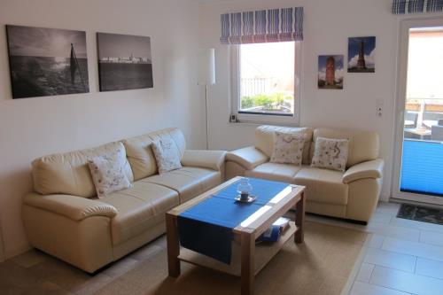 Borkum Ferienwohnung Steife Brise - Wohnbereich