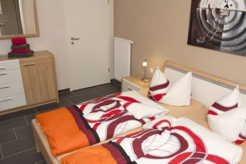 Borkum Ferienwohnung Strandkoje - schlafzimmer mit doppelbett