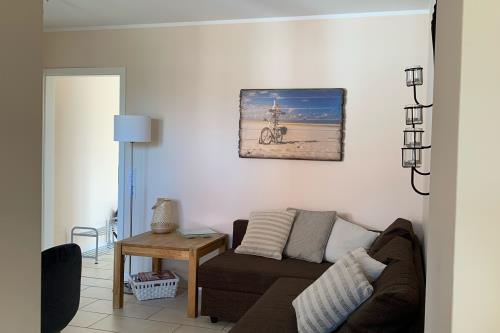 Borkum Ferienwohnung Südperle - Ausziehcouch