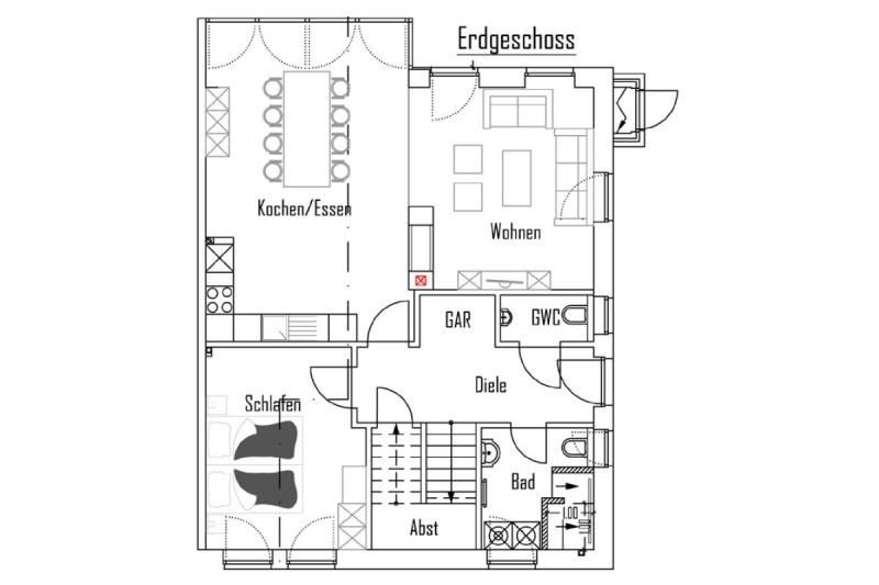 Borkum Ferienwohnung Wellenklang - Grundriss