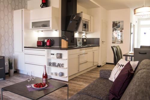 Borkum Ferienwohnung Anton am neuen Leuchtturm - Küchenblock