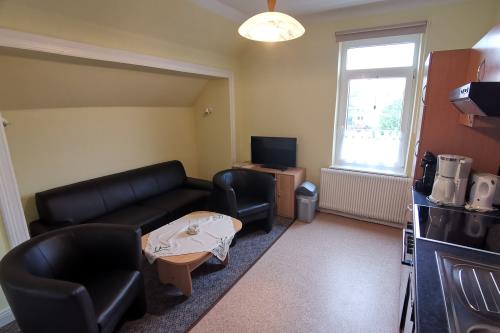 Borkum Ferienwohnung Haus Dina Sillus - Wohnung 2 Leuchtturm - Wohn-Küche