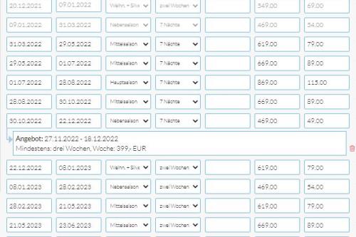 Borkum Haus Norderoog Ferienwohnungen Hindenburgstraße 56 - Nr.11 - Terr. + PKW-Stellplatz - Preistabelle der Whg.11 bis zum 7.1.2024
