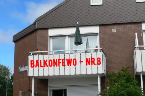 Borkum Haus Norderoog Ferienwohnungen Hindenburgstraße 56 - Nr.8 - Balkon + PKW-Stellplatz - Whg.8 mit Balkon vom Haus Norderoog