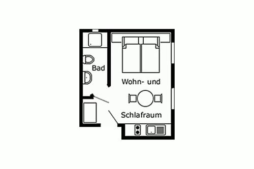 Borkum Haus Staiger-van Dyken - Ferienwohnung 5 - Grundriss der Wohnung