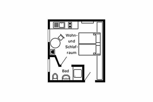 Borkum Haus Staiger-van Dyken - Ferienwohnung 6 - Grundriss der Wohnung