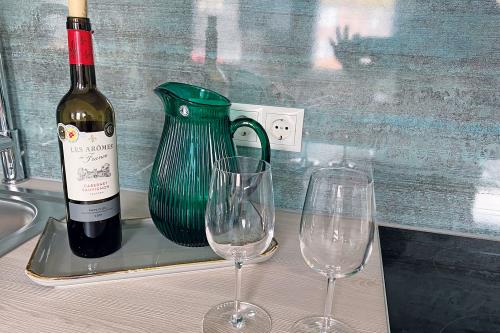 Borkum Ferienwohnung Haus Windröschen - App. 8 - Impress Wein Gläser