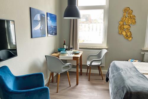 Borkum Ferienwohnung Haus Windröschen - App. 9 - Appartement 9 · Wohnbereich