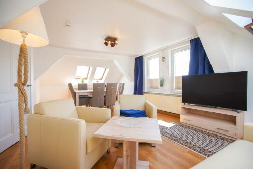 Borkum Ferienwohnung Hotel Windrose Ferienappartements - Seehund - Berg Hotel Windrose Seehund Ess Wohnzimm