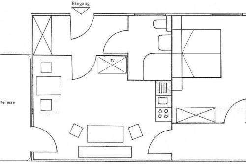 Borkum Ferienwohnung LÜTTJE HUNK - Grundriss