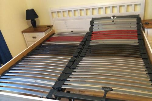 Borkum Ferienwohnung Villa Central - Fewo Nr. 3 - Wilhelm-Bakker-Str.28 - Kiebitznest - Schlafzimmer - Doppelbett 200*180cm, usw