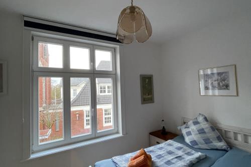 Borkum Ferienwohnung Villa Central - Fewo Nr. 3 - Wilhelm-Bakker-Str.28 - Kiebitznest - Blick ins große Schlafzimmer