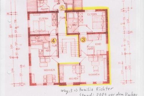 Borkum Ferienwohnung Villa Central - Fewo Nr. 3 - Wilhelm-Bakker-Str.28 - Kiebitznest - Grundriss