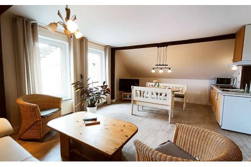 Borkum Ferienwohnung Villa Harmonie - Wohnung Jasmin - Wohnküche