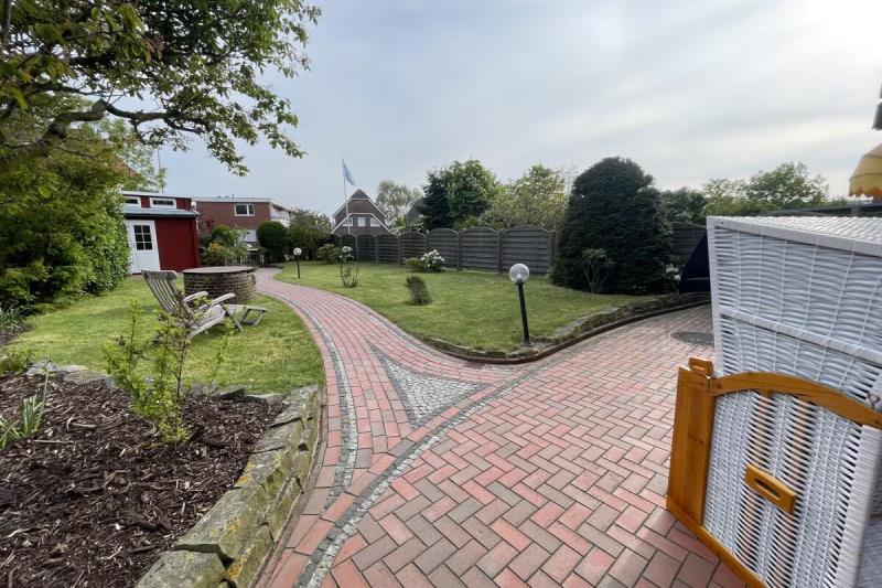 Borkum Ferienwohnung Altes Offiziershaus - Garten