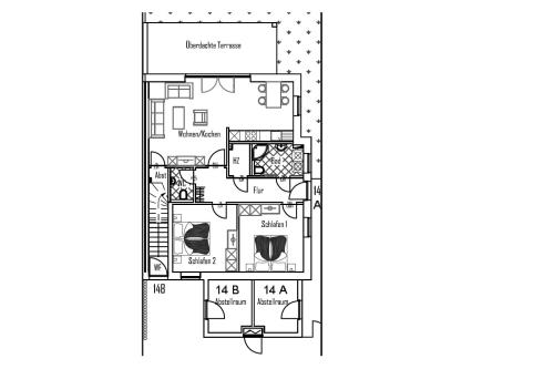 Borkum Ferienwohnung Borkumidyll - grundriss