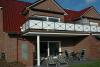 Borkum Ferienwohnung Borkumidyll - blick auf die terrasse