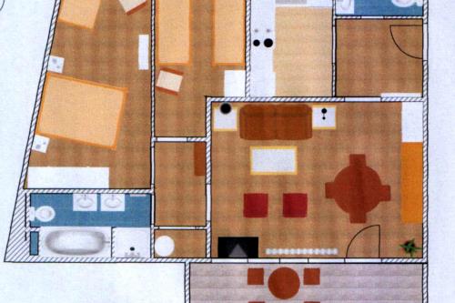 Borkum Holiday 3-Zimmer-Ferienwohnung - Grundriss