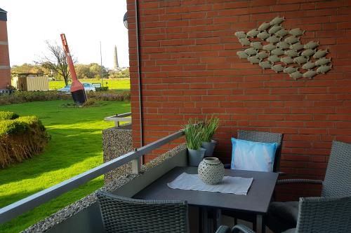 Borkum Ferienwohnung Ahoi - Balkon
