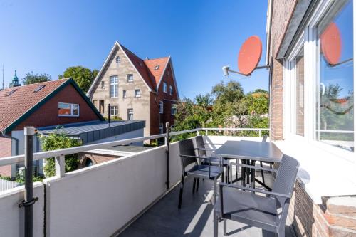 Borkum Ferienwohnung Lütje Greta - Balkon