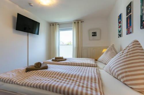 Borkum Ferienwohnung Meeresloge mit Meerblick - Schlafzimmer 1