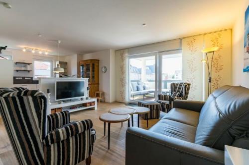 Borkum Ferienwohnung Meeresloge mit Meerblick - Wohnzimmer