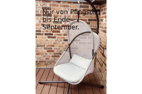 Borkum Ferienwohnung Schiffskoje**** - Dachterasse mit Hängestuhl