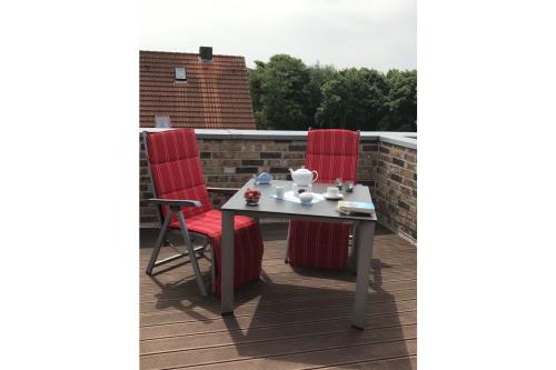 Borkum Ferienwohnung Schiffskoje**** - Dachterrasse