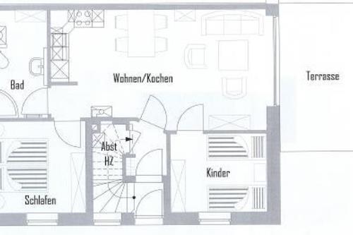 Borkum Ferienwohnung Strandläufer - Grundriss